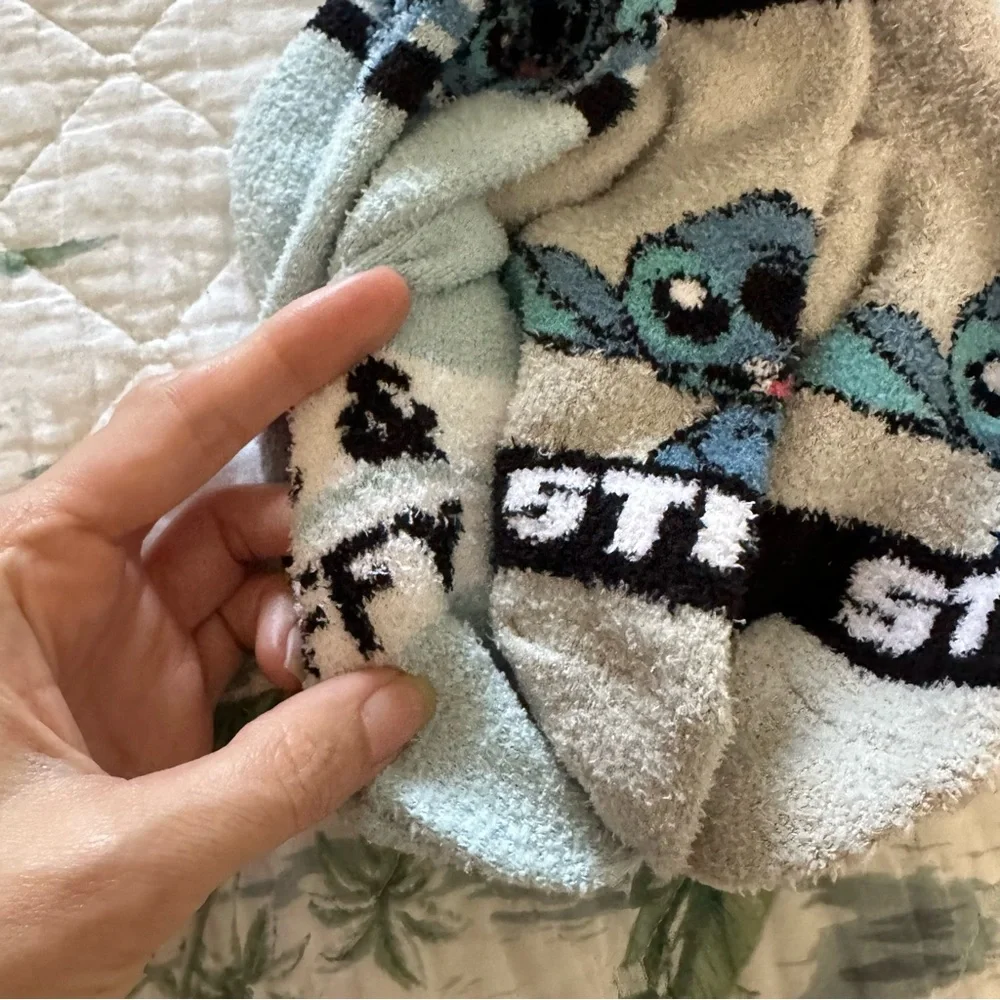 Lilo & Stitch Fuzzy Socks Cute Fluffy 4-10